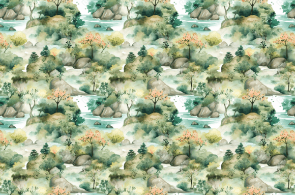 Download Watercolor Nature Patterns - Colorful - Nature patterns Collection