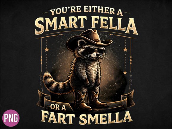 Download Smart Fella Cowboy Raccoon PNG Shirt - Smart Collection