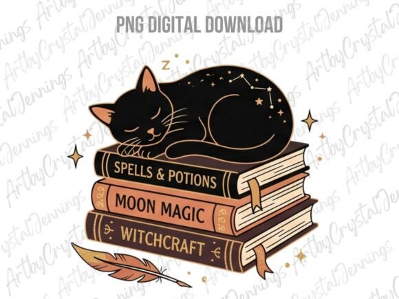 Download Celestial Black Cat Book PNG - Celestial Collection