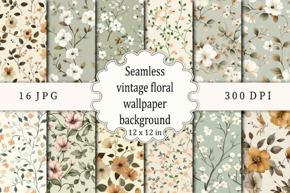 Download Seamless Vintage Floral Wallpaper Patter - Floral wallpaper Collection